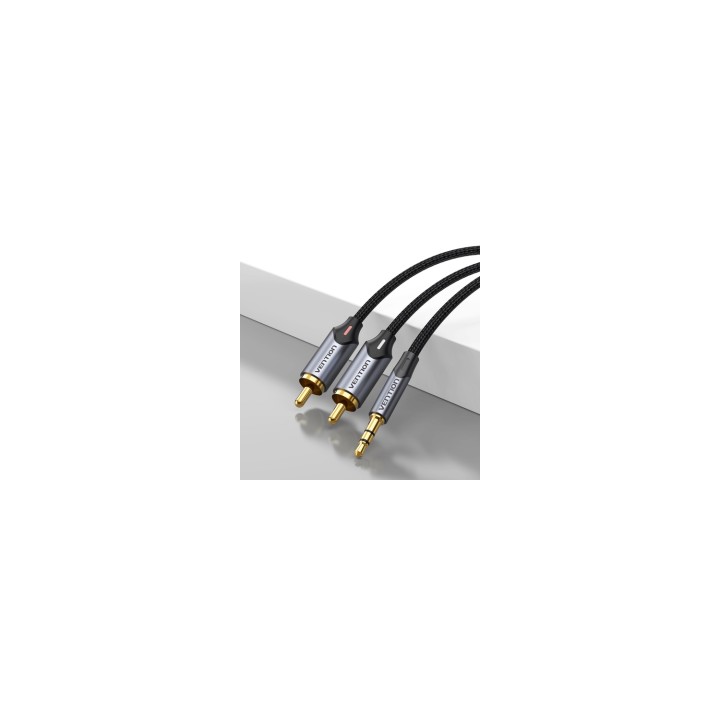 Vention Cable Estéreo BCNBI/ Jack 3.5 Macho - 2x RCA Macho/ 3m/ Gris