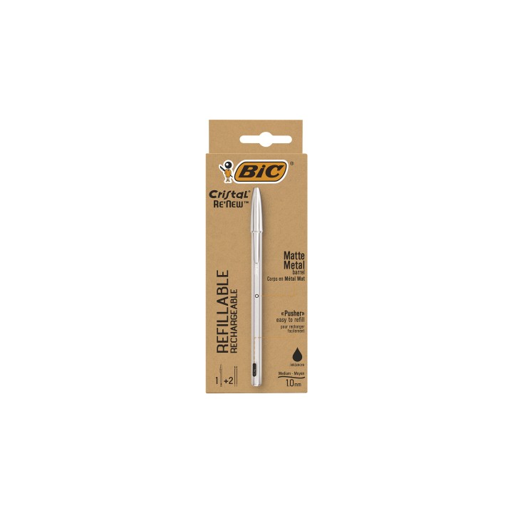 BIC Cristal Renew Negro Bolígrafo 1 pieza(s)
