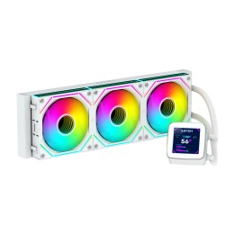ABYSM Oceanic LCD 360 ARGB Procesador Kit de refrigeración líquida 12 cm Blanco 1 pieza(s)