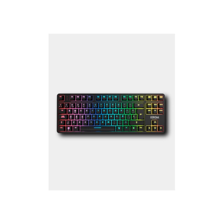 Krom NXKROMKERNELPROSP teclado Juego USB + RF Wireless + Bluetooth QWERTY Español Negro, Blanco