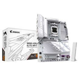 GIGABYTE B850 AORUS ELITE WIFI7 ICE Placa Base - Procesadores AMD Ryzen Serie 9000, VRM digital de 12+2+1 fases, hasta 8200MHz