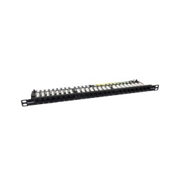 Phasak Patch panel 19" 24P Slim Cat.6A UTP RJ45 DUAL 0.5U - PU 4811