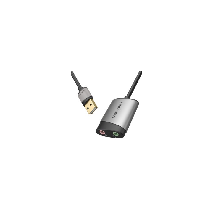 Vention Tarjeta de Sonido CDKHB/ USB Macho - 2xJack 3.5 Hembra