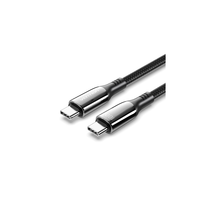 Vention Cable USB 2.0 Tipo-C 5A 100W CTKBAV/ USB Tipo-C Macho - USB Tipo-C Macho/ 1.2m/ Negro