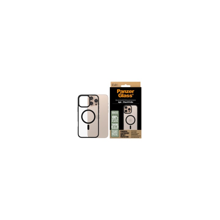 PanzerGlass PG HardC Blk MagS iPhone 16 6.9Inch Pro funda para teléfono móvil Transparente