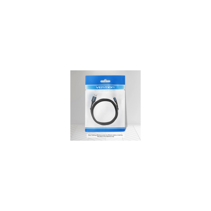 Vention Cable USB 2.0 COLBI/ USB Macho - MicroUSB Macho/ Hasta 60W/ 480Mbps/ 3m/ Negro