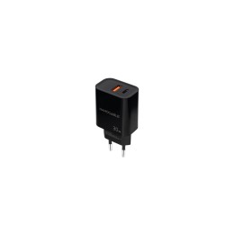 Nanocable Cargador USB-C/PD + USB-A/QC 30W, Negro