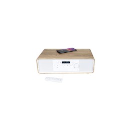 Thomson MIC301IBT sistema de audio para el hogar Microcadena de música para uso doméstico 10 W Blanco, Madera