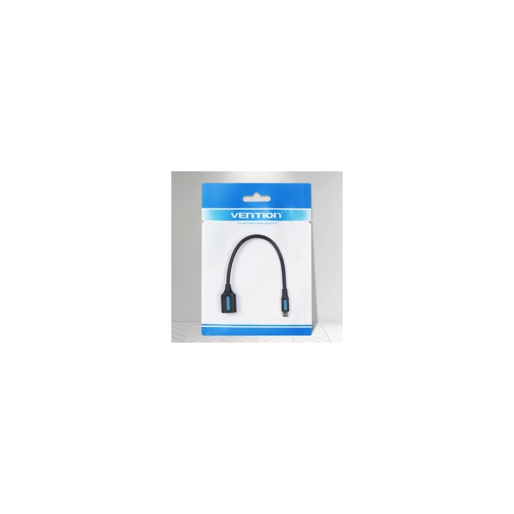 Vention Cable USB 2.0 CCUBB/ MicroUSB Macho - USB Hembra/ 480Mbps/ 15cm/ Negro