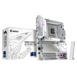 GIGABYTE B860 AORUS ELITE WIFI7 ICE Placa base - CPUs Intel Core Ultra, VRM de 14+1+2+1 fases, hasta 9200MHz DDR5, 1xPCIe 5.0 +