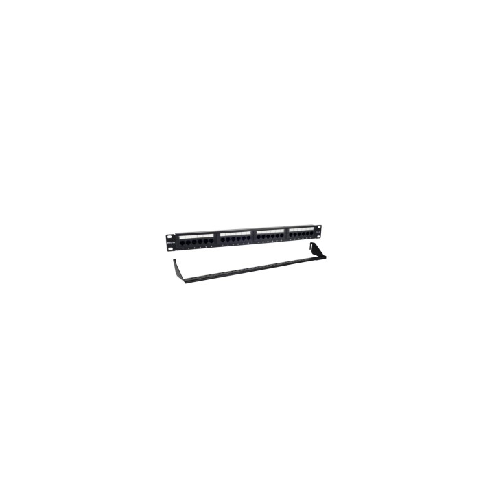 Phasak Patch panel 19" 24P Cat.6 UTP RJ45 DUAL 1U + Organizador - PU 2424