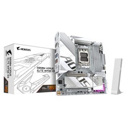 GIGABYTE B850M AORUS ELITE WIFI6E ICE Placa Base - Procesadores AMD Ryzen Serie 9000, 12+2+1 fases VRM digitales, hasta 8200MHz