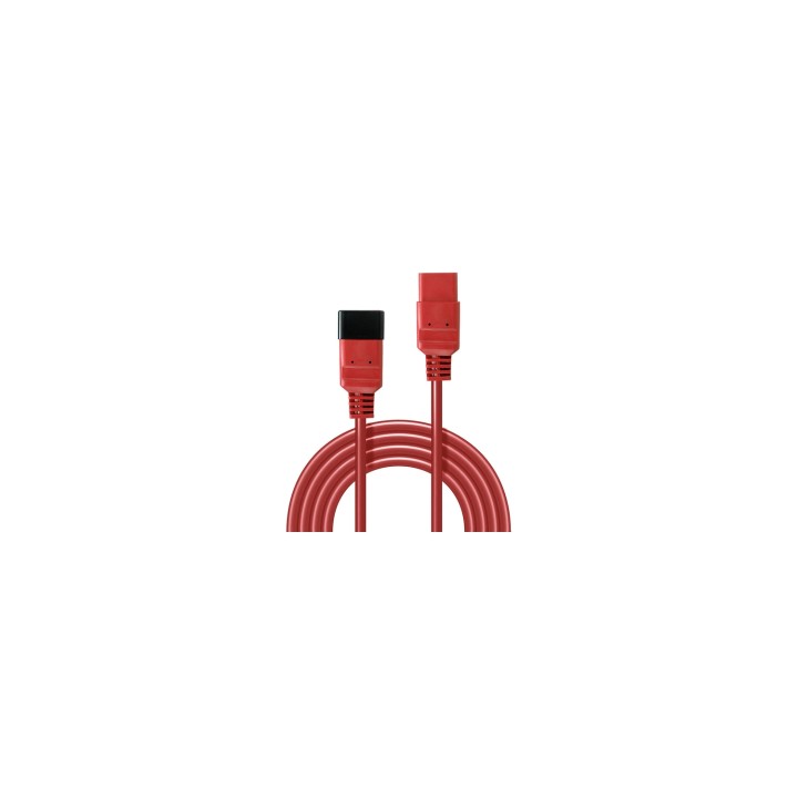 Lindy 30123 cable de transmisión Rojo 1 m C19 acoplador C20 acoplador