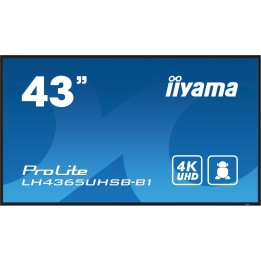 iiyama LH4365UHSB-B1 pantalla de señalización Diseño de quiosco 108 cm (42.5") LED Wifi 800 cd / m² 4K Ultra HD Negro