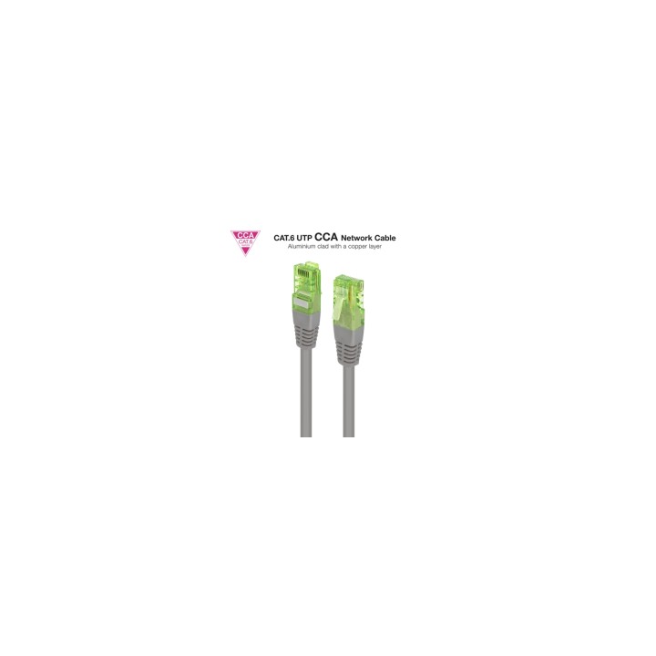 Nanocable Cable de Red Latiguillo RJ45 CAT.6 UTP AWG26 CCA, Gris, 30 cm