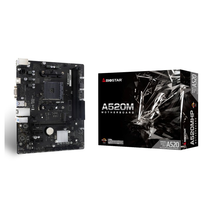 Biostar A520MHP placa base AMD A520 Zócalo AM4 micro ATX