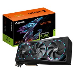 GIGABYTE AORUS GeForce RTX 5080 MASTER 16G Tarjeta Gráfica - 16GB GDDR7, 256 bits, PCI-E 5.0, 2805MHz Core Clock, 3 x