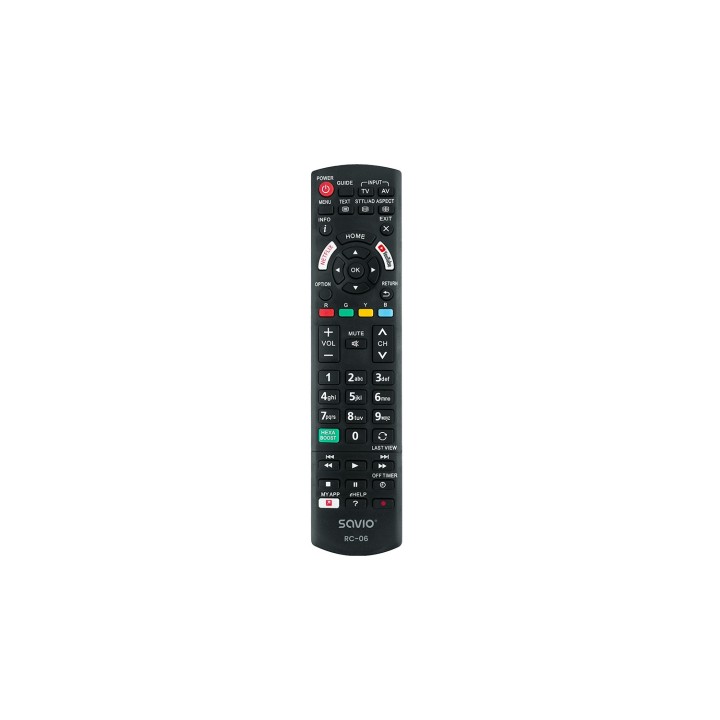 Savio RC-06 do TV Panasonic mando a distancia IR inalámbrico Botones