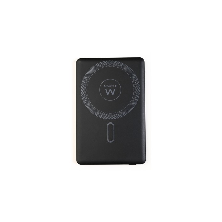 Ewent EW1160 batería externa Polímero de litio 5000 mAh Cargador inalámbrico Negro