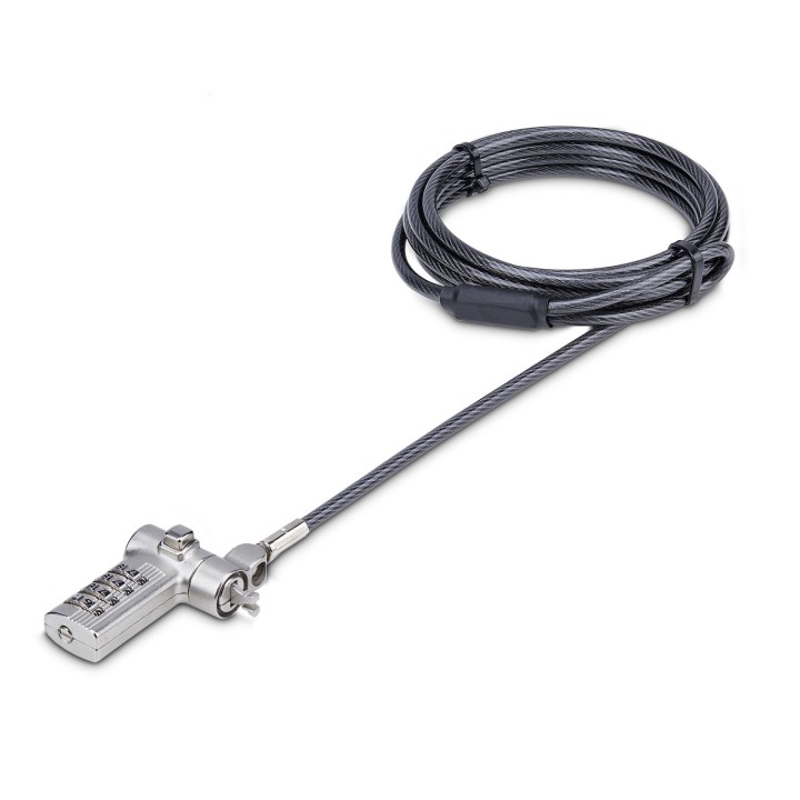 StarTech.com Cable Antirrobo Universal de Portátil de 2m - Candado de Seguridad para Portátil - Serializado - con Clave de