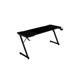 Mars Gaming MGD-X160, Mesa Gaming Ergonómica, Superficie en Fibra de Carbono, Estructura Metálica, Alfombrilla XXL, Soporte