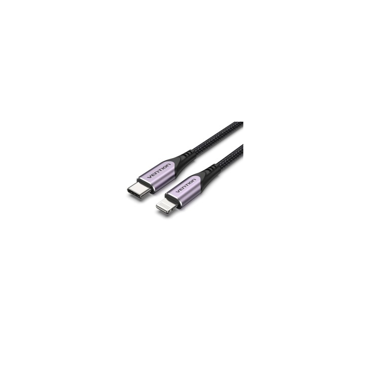 Vention Cable USB 2.0 Tipo-C Lightning TACVF/ USB Tipo-C Macho - Lightning Macho/ 1m/ Morado