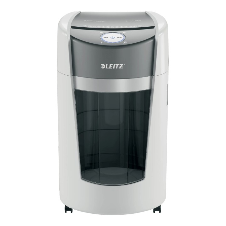 Leitz Destructora de Papel IQ OptiMax Office Microcorte Seguridad P5 35L - Blanca