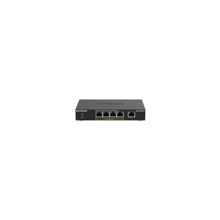 NETGEAR GS305PP No administrado Gigabit Ethernet (10/100/1000) Energía sobre Ethernet (PoE) Negro