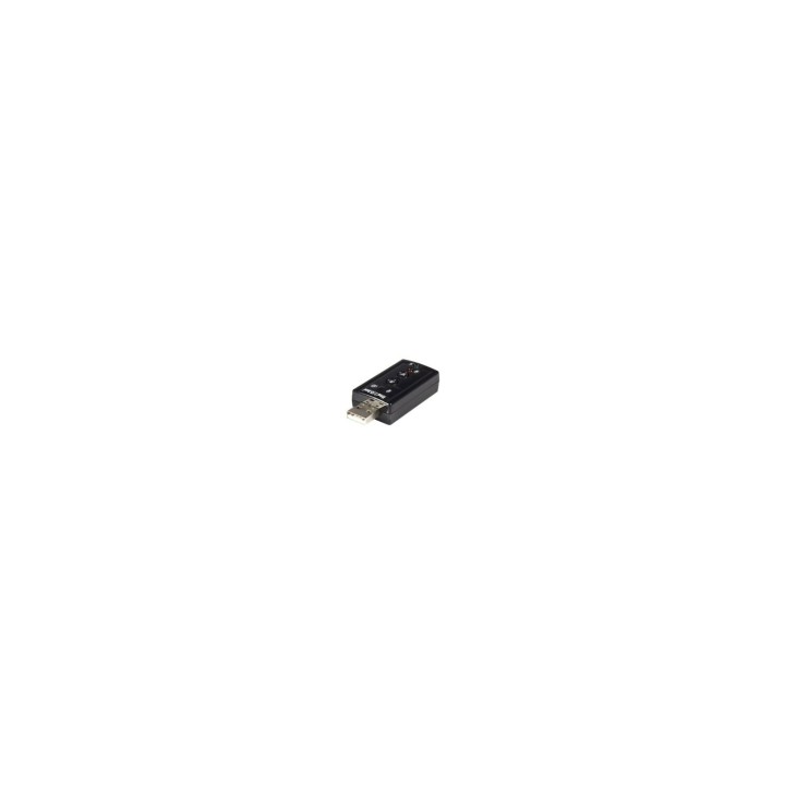 StarTech.com ICUSBAUDIO7 Tarjeta Sonido 7.1 Virtual USB Externa Adaptador Conversor Negro