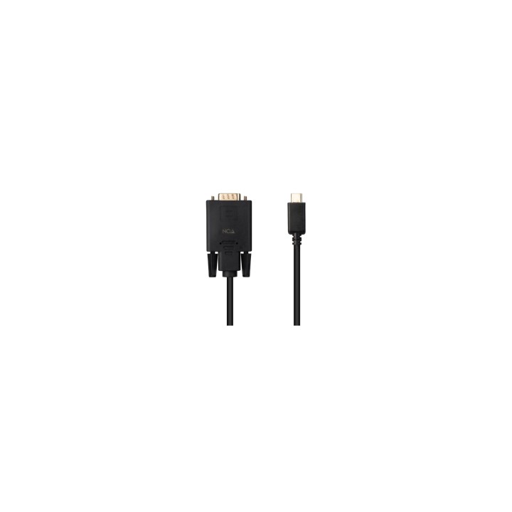 Nanocable Cable Conversor USB-C/M a VGA/M, 1.8 m, Negro