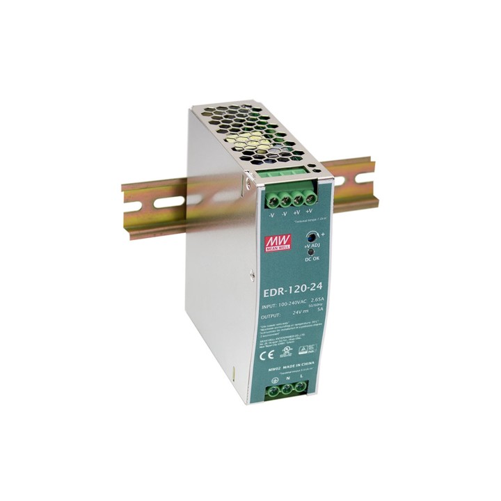 LevelOne POW-4841 unidad de fuente de alimentación 120 W Color menta, Plata