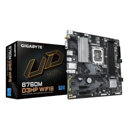 GIGABYTE B760M D3HP WIFI6 Placa base - Compatible con procesadores Intel Core 14ª generación, VRM digital de 4+1+1 fases, hasta