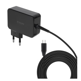 TooQ Cargador de portátil GAN USB-C PD 100W, Negro