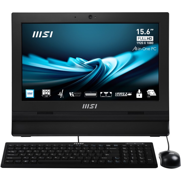 MSI Pro AP162T ADL-007XES All-in-One PC Intel® N N100 39,6 cm (15.6") 1920 x 1080 Pixeles Pantalla táctil PC todo en uno 4 GB