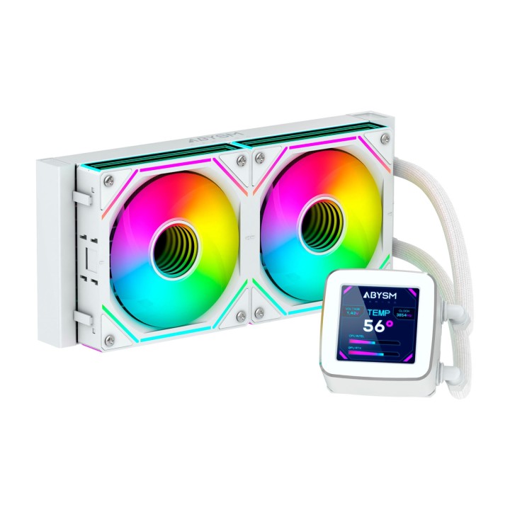 ABYSM AB324012 sistema de refrigeración para ordenador Procesador Sistema de refrigeración líquida todo en uno 12 cm Blanco 1
