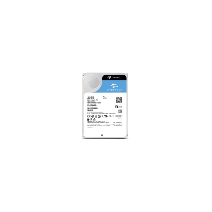 Seagate SkyHawk AI disco duro interno 20 TB 7200 RPM 512 MB 3.5" Serial ATA III