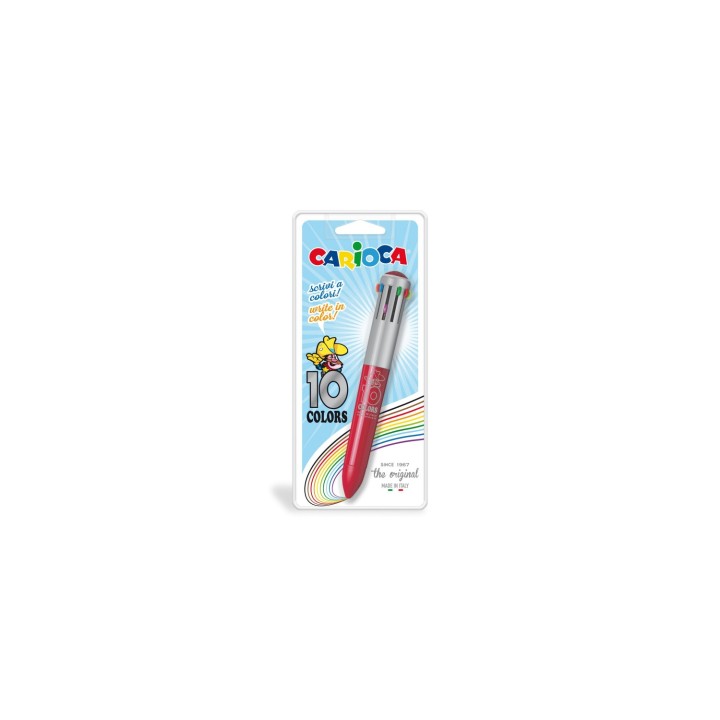 Carioca 41501 bolígrafo Negro, Azul, Verde, Naranja, Rosa, Rojo, Violeta, Amarillo Bolígrafo multifunción 1 pieza(s)