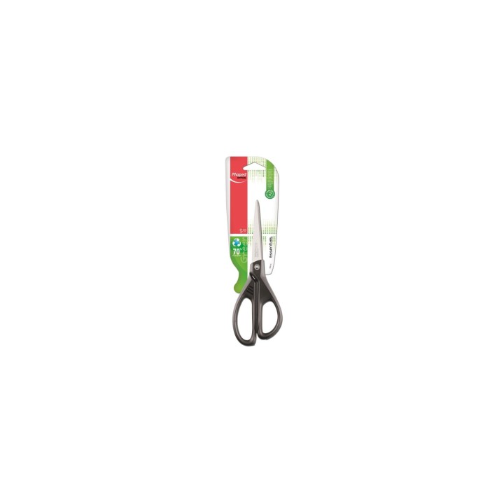 Maped Essential Green Tijeras de oficina Corte recto Negro, Acero inoxidable