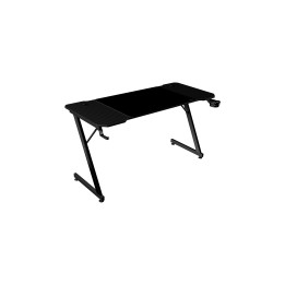 Mars Gaming MGD-X140, Mesa Gaming Ergonómica, Superficie en Fibra de Carbono, Estructura Metálica, Alfombrilla XXL, Soporte