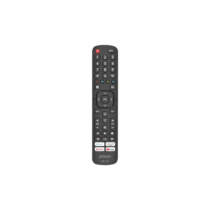 Savio RC-14 Universal remote control/replacement for HISENSE SMART TV mando a distancia IR inalámbrico TV, Sintonizador de TV