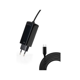 TooQ Cargador de portátil GAN USB-C PD 100W, Negro