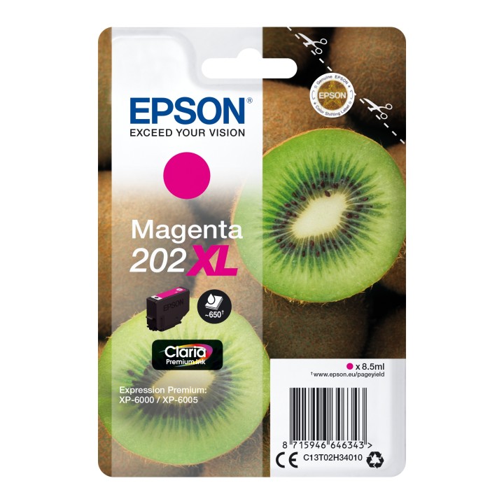 Epson Kiwi Singlepack Magenta 202XL Claria Premium Ink