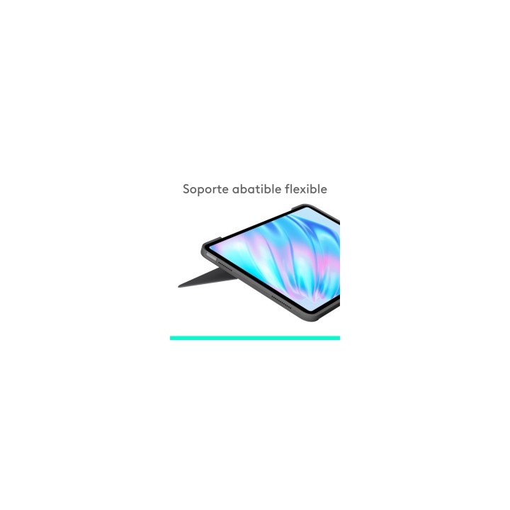 Logitech Combo Touch, iPad Air 11 in (M2), iPad Air (4.ª y 5.ª Gen. - 2020, 2022), Funda con Teclado - Teclado retroiluminado