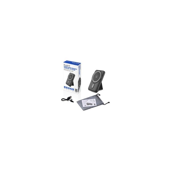 Ewent EW1162 batería externa Polímero de litio 10000 mAh Cargador inalámbrico Negro