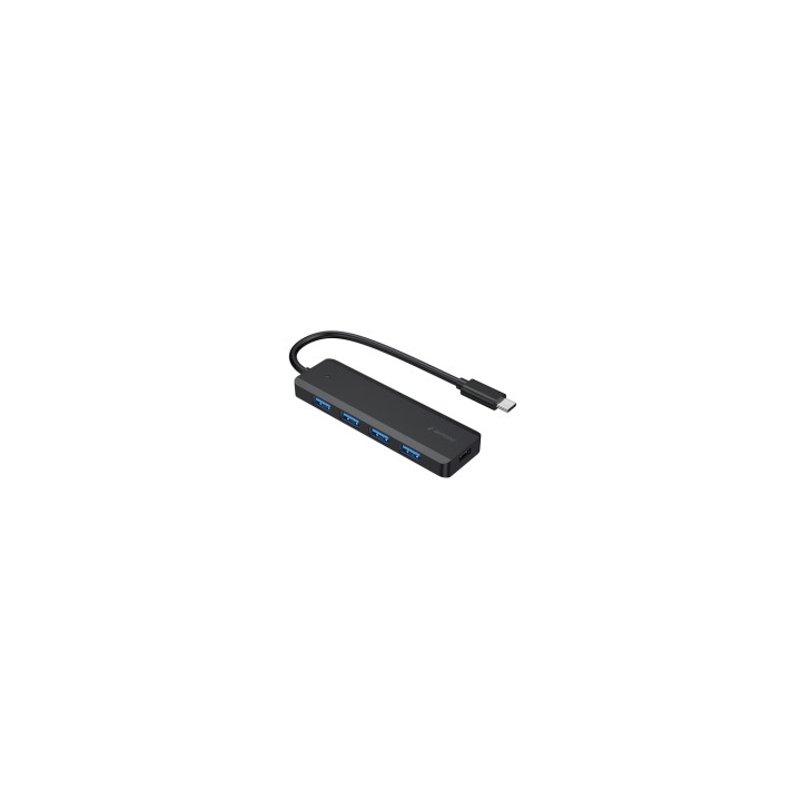 Gembird UHB-CM-U3P4P-01 hub de interfaz USB 3.2 Gen 1 (3.1 Gen 1) Type-C Negro
