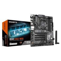 GIGABYTE B550 EAGLE WIFI6 Placa base - Procesadores AMD Ryzen serie 5000 G, VRM de 10+3+1 fases, hasta 3200 MHz DDR4, 1xPCIe
