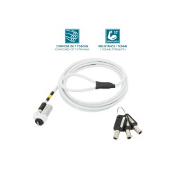 Mobilis 001329 cable antirrobo Blanco 1,8 m