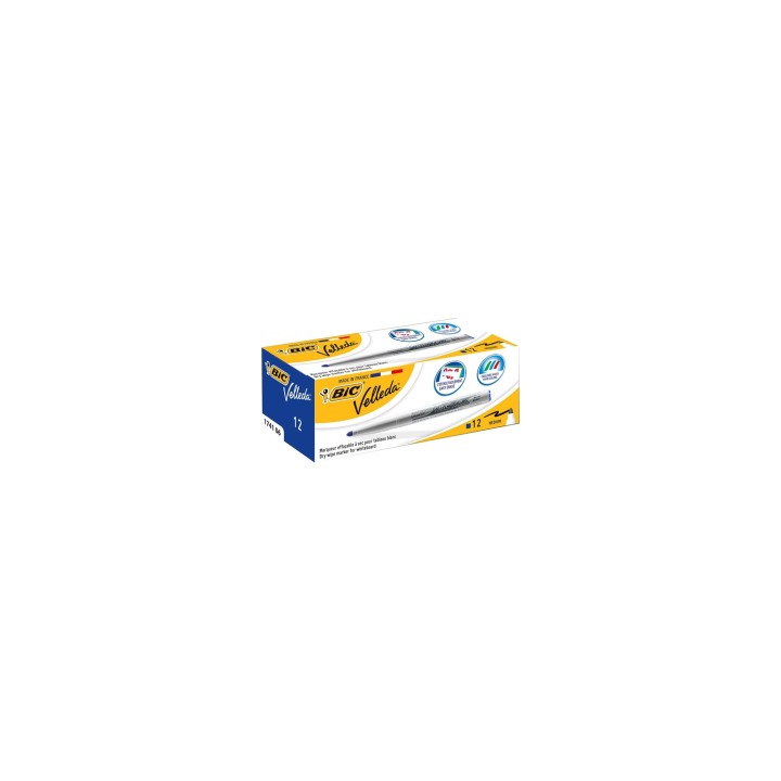 BIC Velleda 1741 marcador 12 pieza(s) Punta redonda Azul