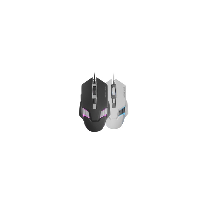 Mars Gaming MM024, Ratón Gaming RGB, Sensor Óptico 4000 DPI, Switches Mecánicos Huano, Iluminación RGB Flow, Ajuste On-the-fly