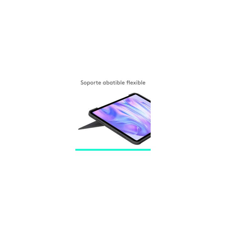 Logitech Combo Touch, Funda con Teclado, iPad Pro 11 Pulgadas (M4)(2024) - Teclado retroiluminado extraíble con Soporte
